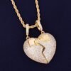 Pendentif Cœur à Serrure Doré - 4