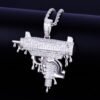 Collier Main et Arme Doré Zircon - 3