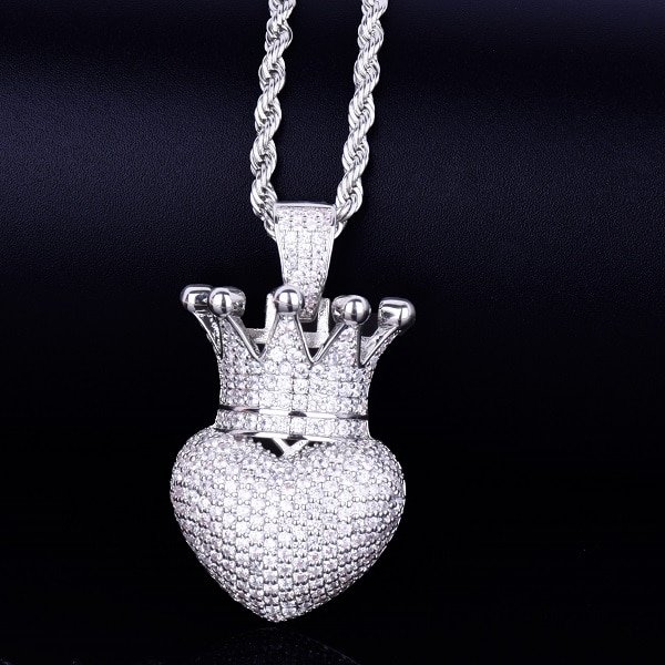 Crown Heart Pendant - 6