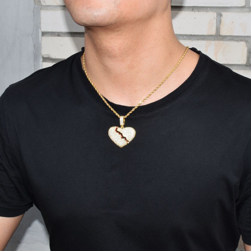 Broken Heart Pendant Necklace - 5