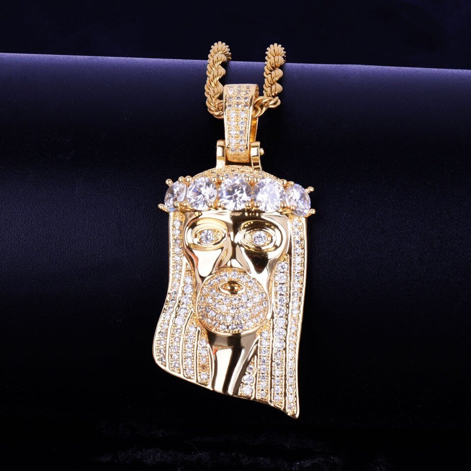 Jesus Head Pendant Necklace - 7