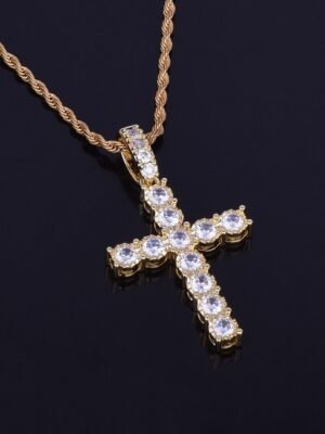 Golden Copper Cross Pendant