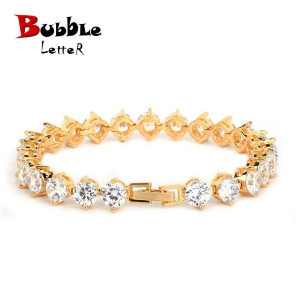 Bracelet Tennis en Zircon Doré 6MM - 1