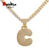 Collier Initiale Lettres Bombées en Cuivre - 1