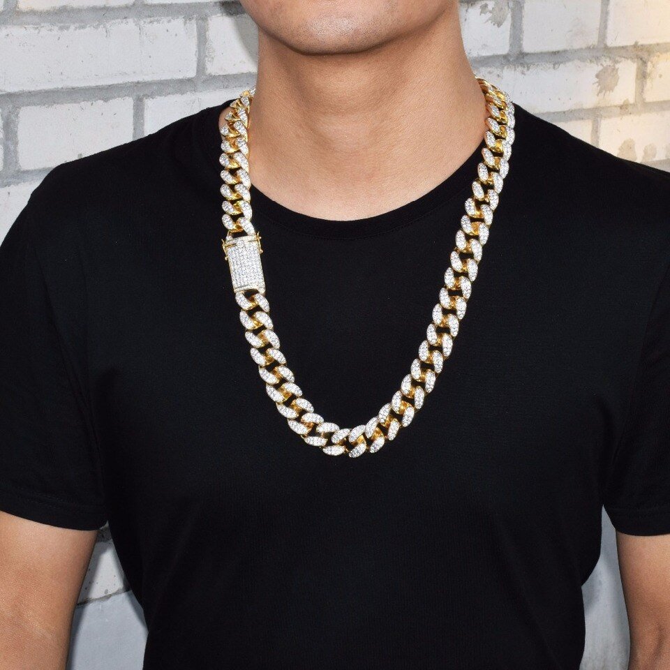 Cuban Link Chain Necklace Gold - 7