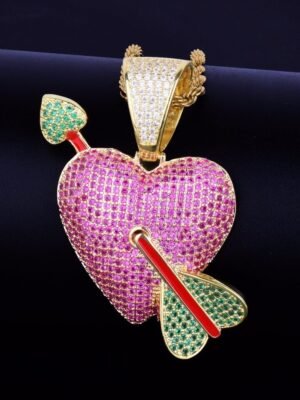 Heart Arrow Zircon Pendant