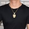 Collier Léopard Doré Zircon - 5