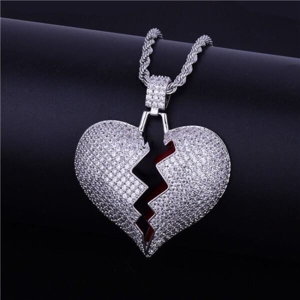 Collier Cœur Brisé Lettres Doré - 4