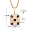 Collier Militaire Carré Noir Doré - 5