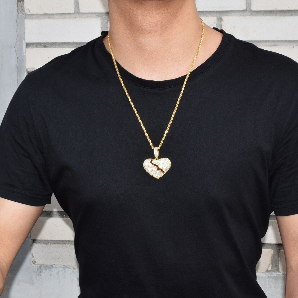 Broken Heart Pendant Necklace - 4