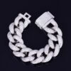 Bracelet cubain épais doré 23mm avec fermoir - 8