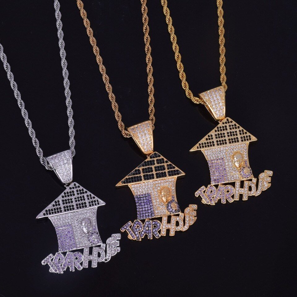 Christmas House Pendant Necklace - 3