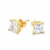 Zircon Stud Earrings - 2