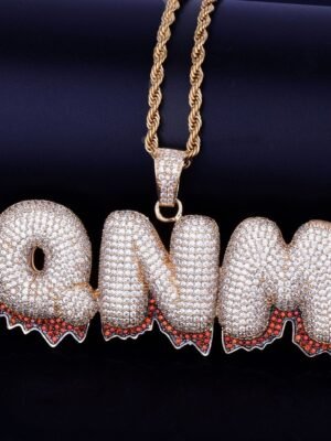 Personalized Drippy Letter Necklace