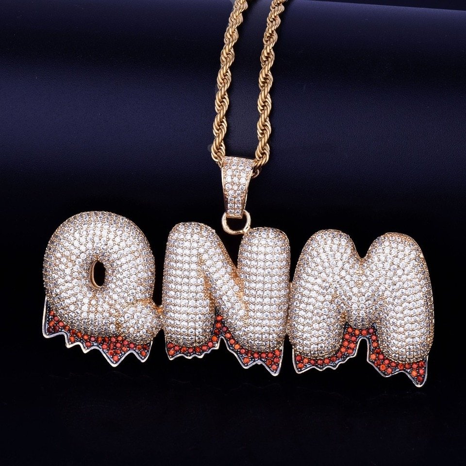 Collier Personnalisé Lettres Drippy pour Hommes