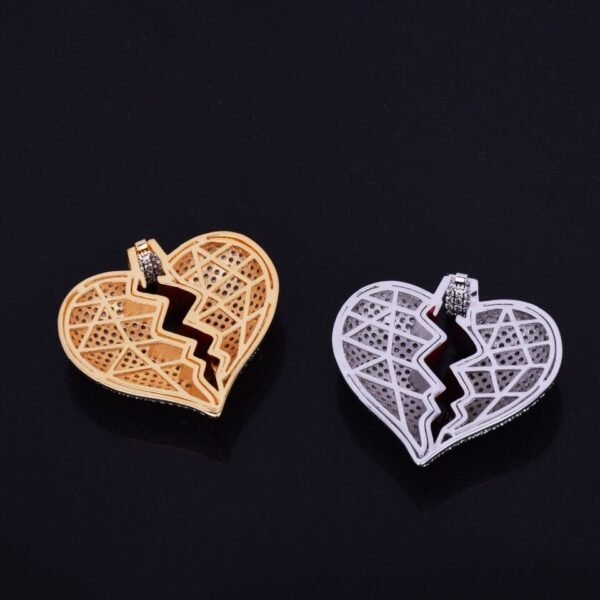 Collier Cœur Brisé Lettres Doré - 3