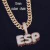 Collier Prénom Homme Lettres Bombées Rouge Doré - 5
