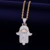 Pendentif Main Sertie - 4