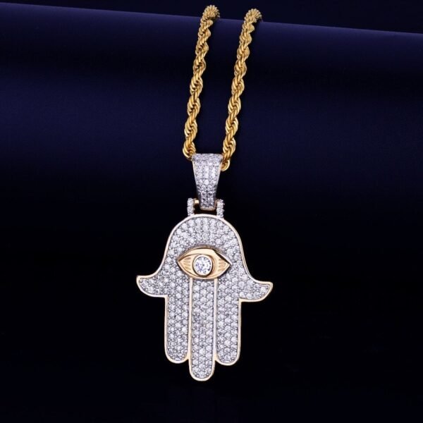 Pendentif Main Sertie - 4