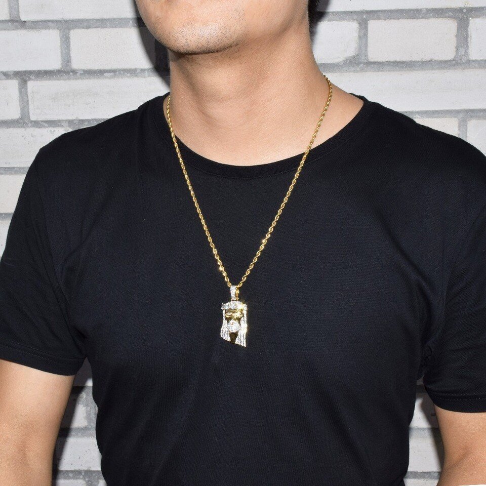 Jesus Head Pendant Necklace - 8