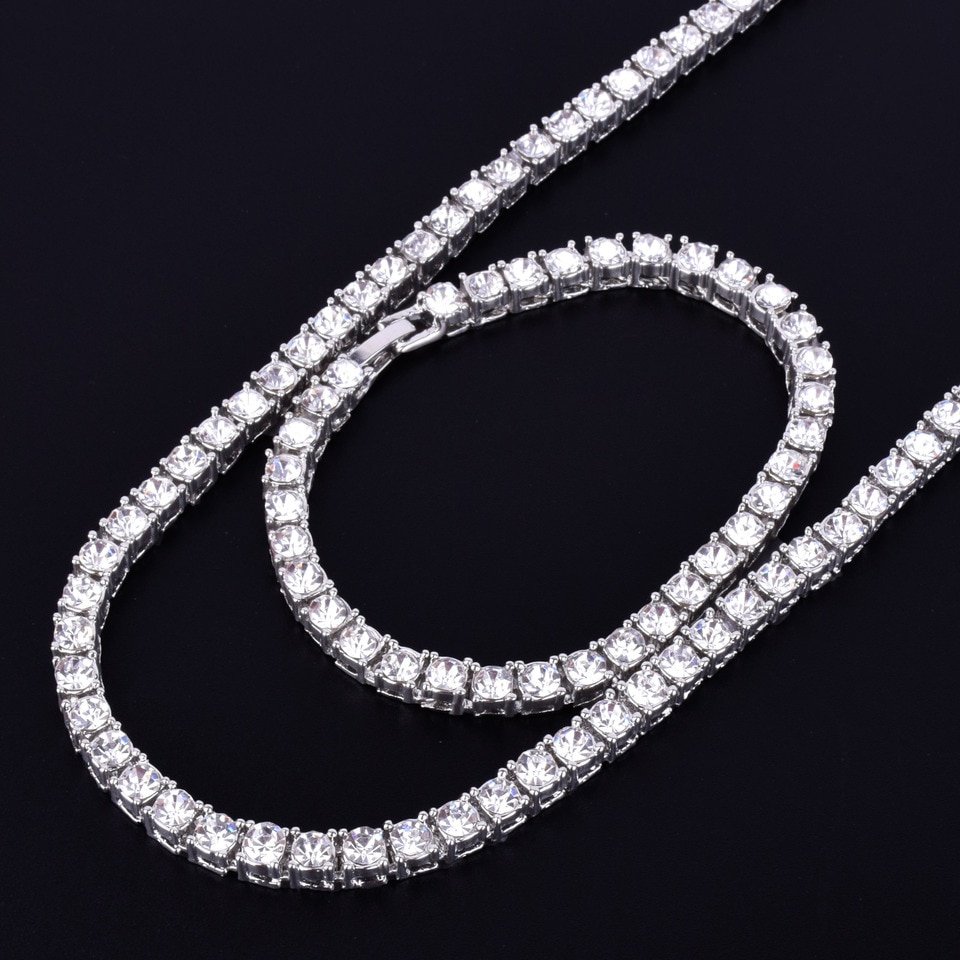 Tennis Necklace and Bracelet Set - 5