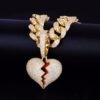 Pendentif Cœur Brisé Doré