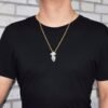 Gold Character Pendant Necklace - 7