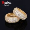 Bague en cuivre doré avec zircon pour homme - 1