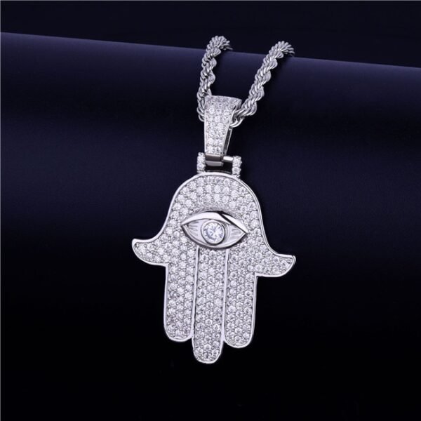 Pendentif Main Sertie - 5