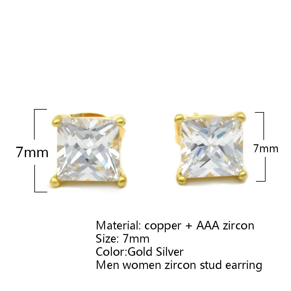 Zircon Stud Earrings - 6
