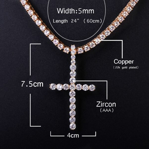 Pendentif Croix Tennis - 4