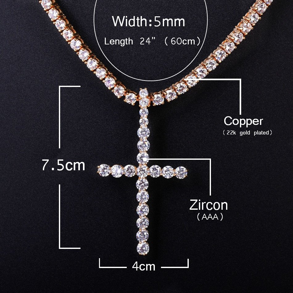 Tennis Cross Pendant - 4