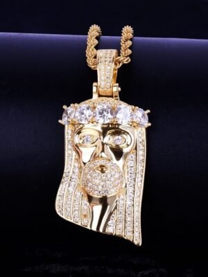 Jesus Head Pendant Necklace