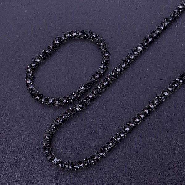 Tennis Necklace and Bracelet Set - 4