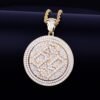 Collier Pendentif Rotatif en Zircon pour Hommes - 4