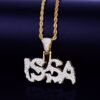 Gold Letter Pendant Necklace - 5