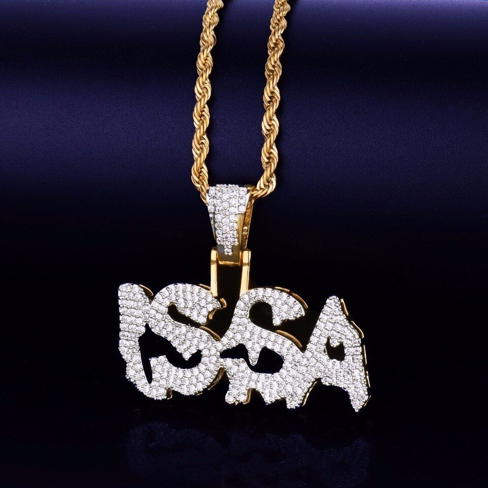Gold Letter Pendant Necklace - 5
