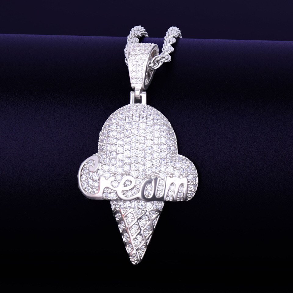 Collier Pendentif Glace en Zircon pour Hommes - 8