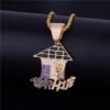 Collier Pendentif Maison de Noël - 5