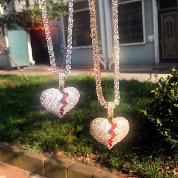 Collier Cœur Brisé Lettres Doré - 7