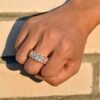 Bague Solitaire Double Rangée - 5