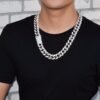 Chaîne maillon cubain "Miami" pour hommes doré - 9