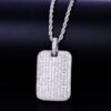 Collier Pendentif Carré en Zircon pour Hommes - 3