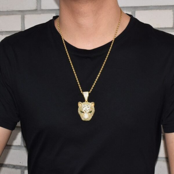 Collier Léopard Doré Zircon - 3