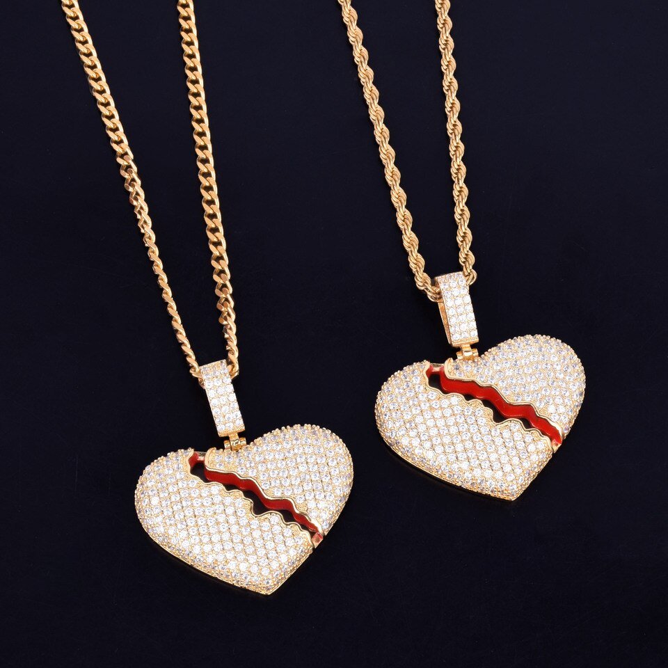 Broken Heart Pendant Necklace - 3