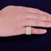 Bague solitaire quatre rangs pour hommes - 4