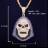 Skull Zircon Pendant Necklace - 4