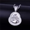 Pendentif Bouddha Doré en Zircon Cubique - 4