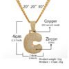 Gold Letter Necklace with Zircon A-Z - 2