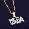 Gold Letter Pendant Necklace - 4